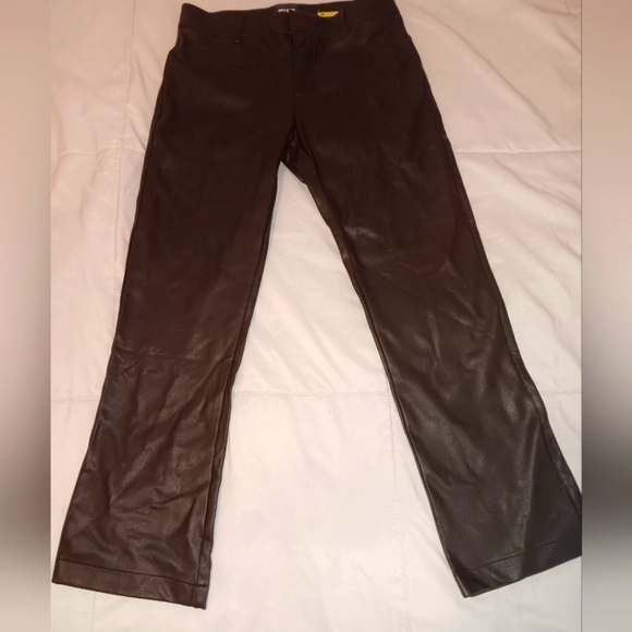 Maeve Denim - Maeve faux leather cropped pants